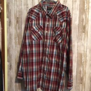 Plaid Pearl Snap Men’s Shirt